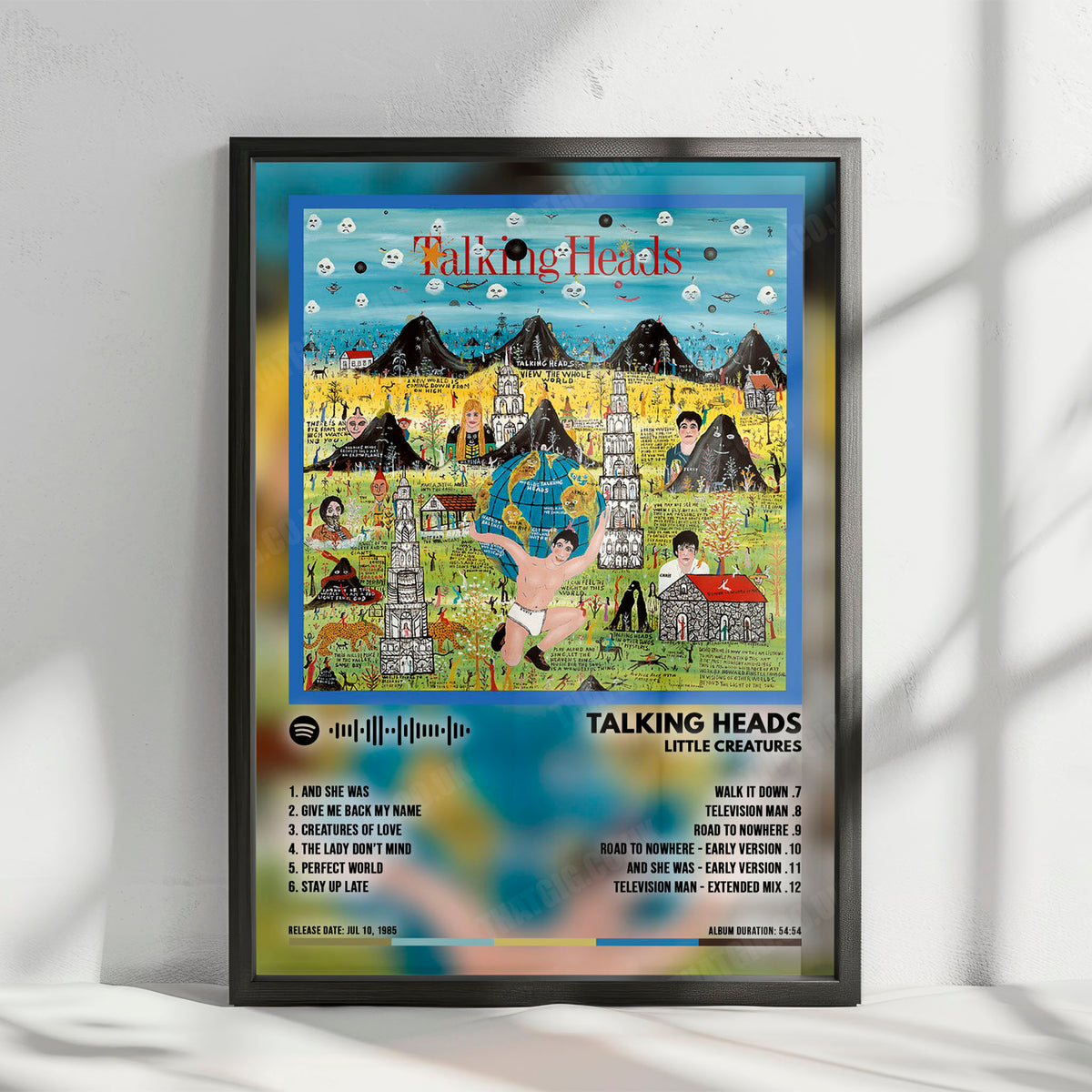 Talking Heads "Little Creatures" Album Cover Poster - with Complete Tracklist