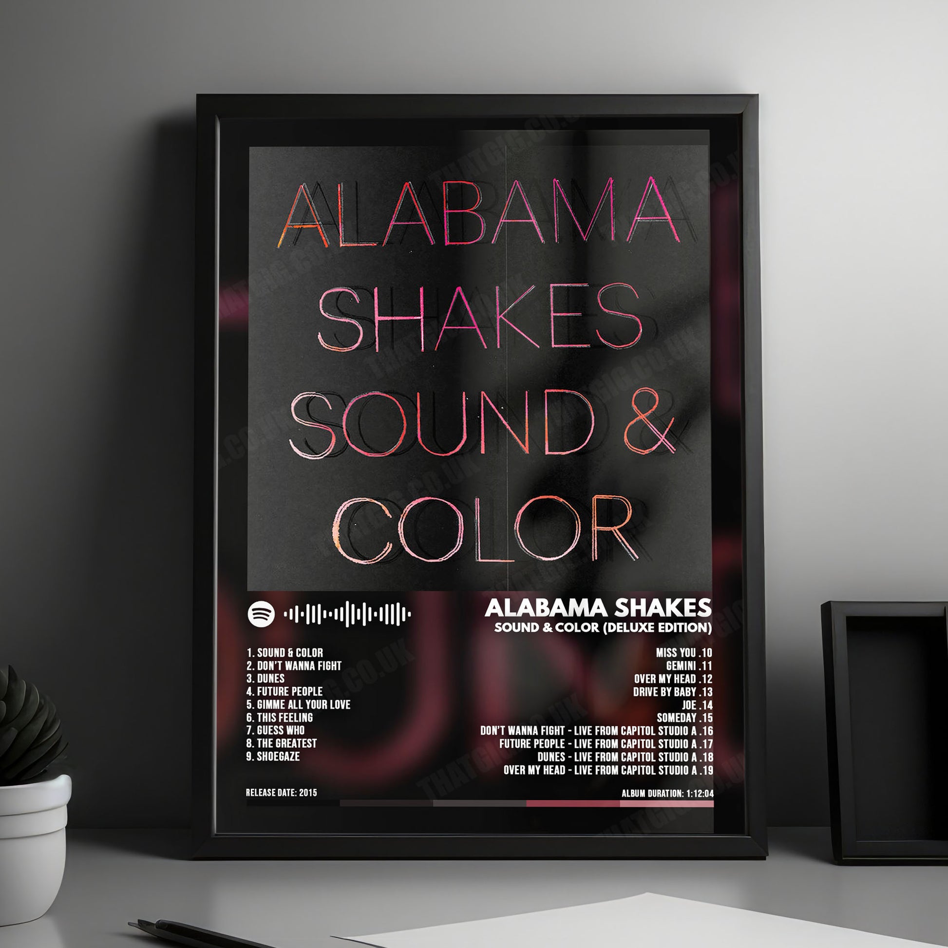 Alabama Shakes "Sound & Color" Album Cover Poster - with Complete Tracklist