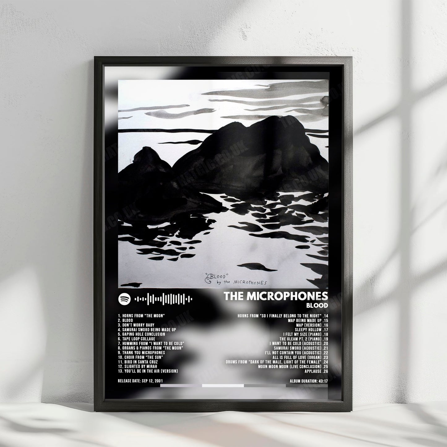 The Microphones "Blood" Album Cover Poster - with Complete Tracklist