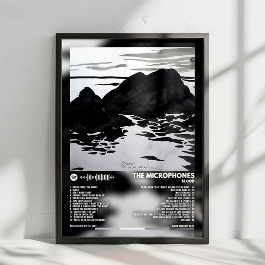 The Microphones "Blood" Album Cover Poster - with Complete Tracklist