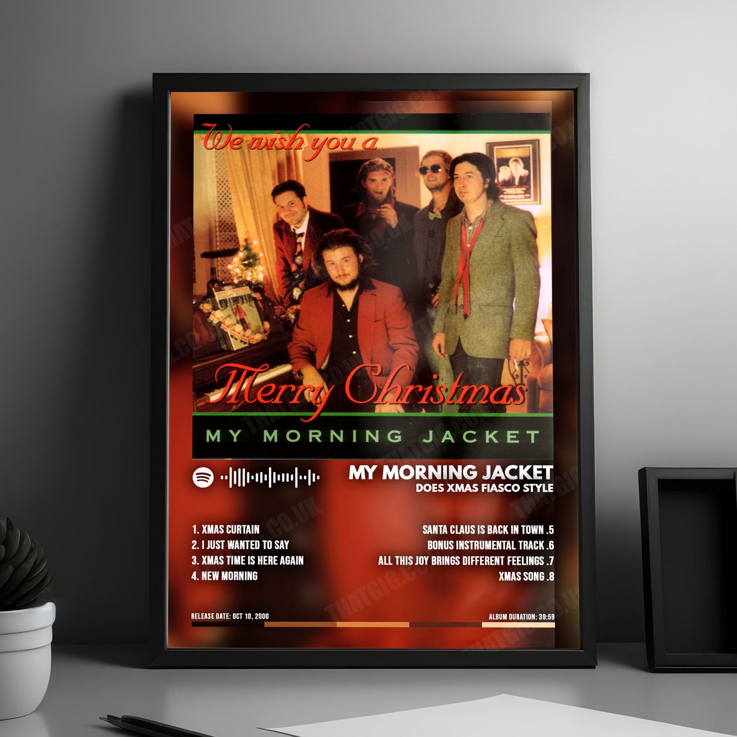 My Morning Jacket "Does Xmas Fiasco Style" Album Cover Poster - with Complete Tracklist