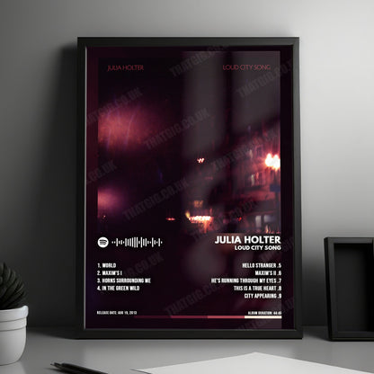 Julia Holter "Loud City Song" Album Cover Poster - with Complete Tracklist