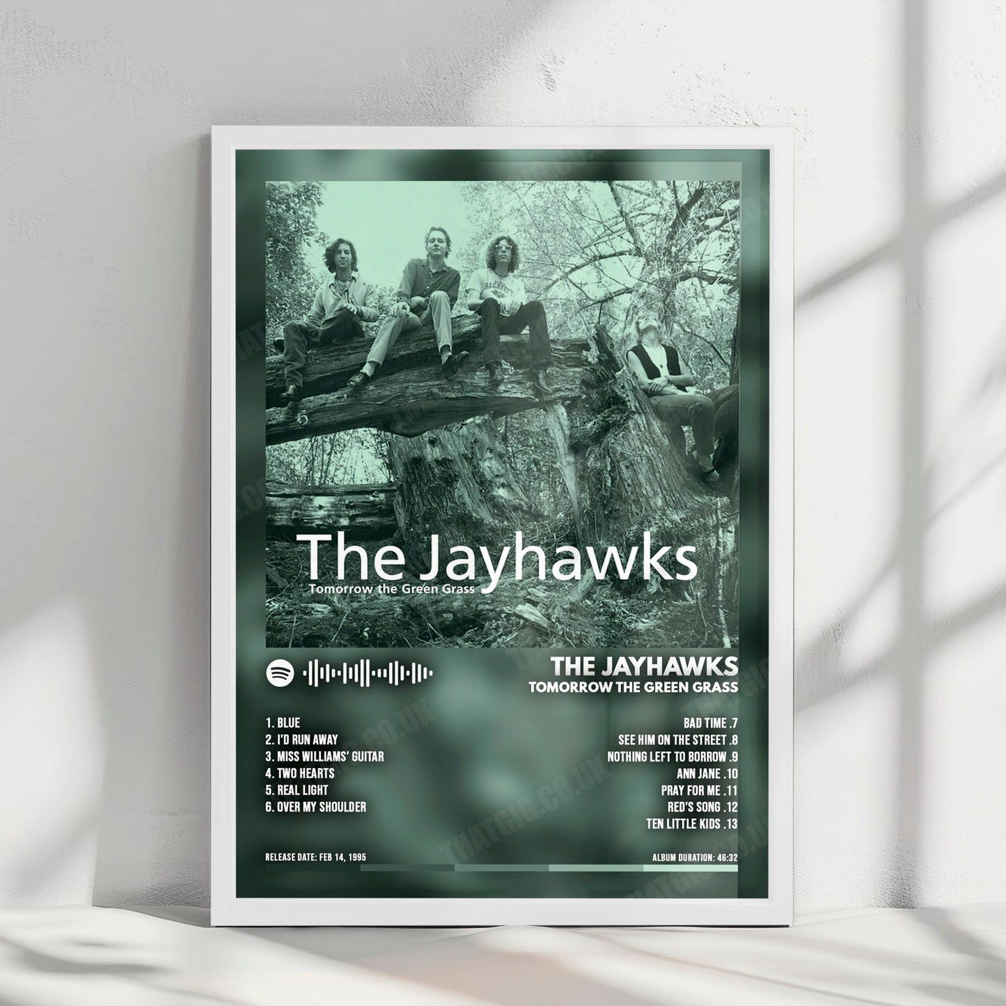 The Jayhawks "Tomorrow The Green Grass" Album Cover Poster - with Complete Tracklist