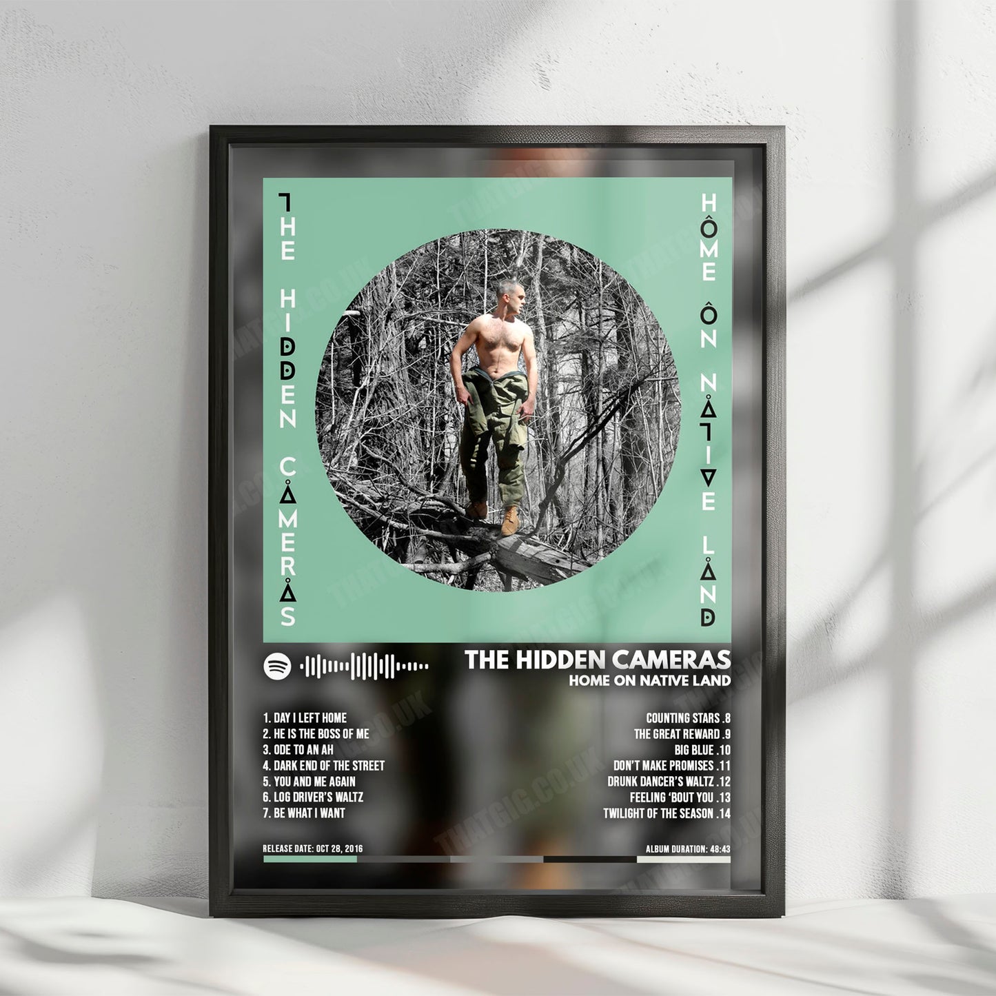 The Hidden Cameras "Home On Native Land" Album Cover Poster - with Complete Tracklist