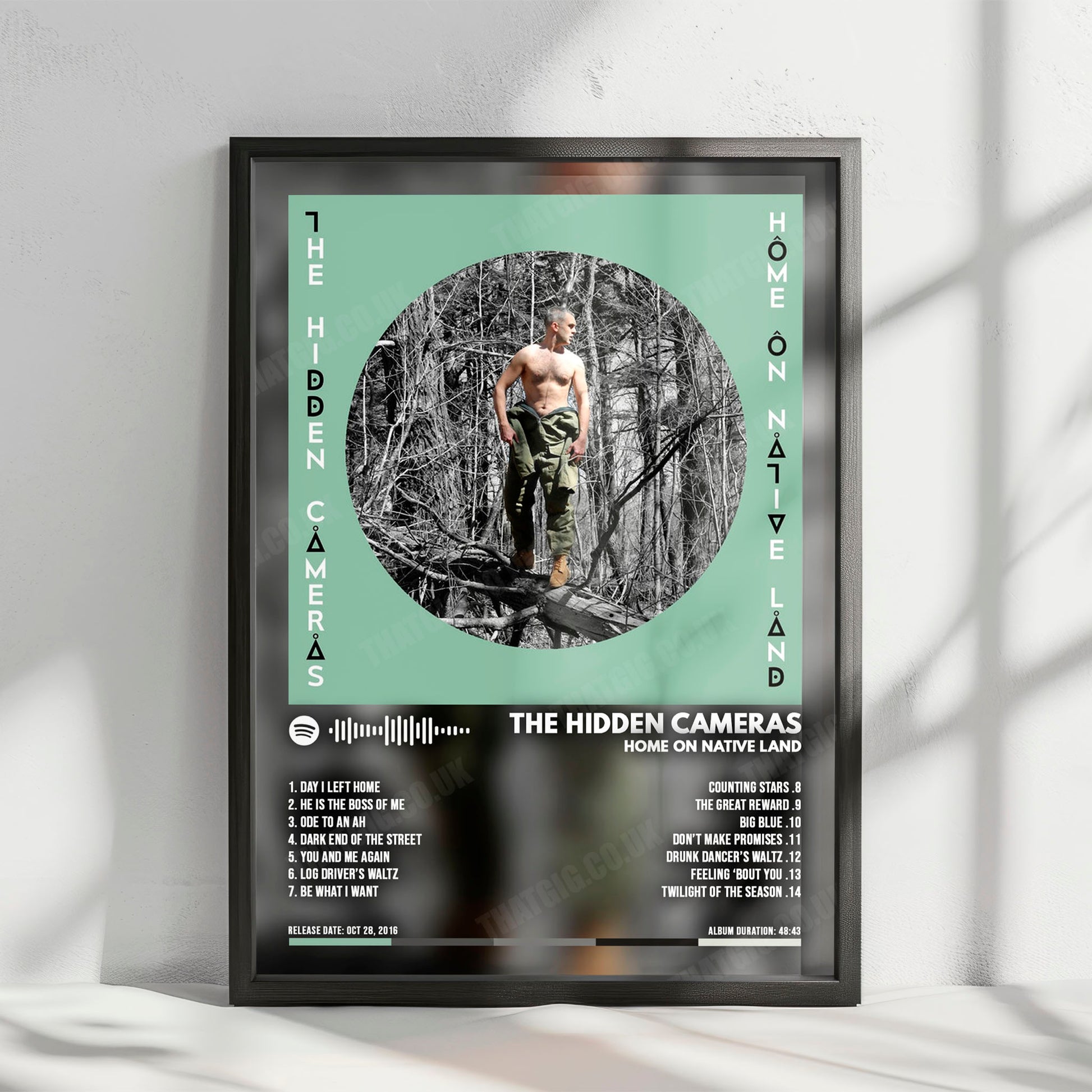 The Hidden Cameras "Home On Native Land" Album Cover Poster - with Complete Tracklist