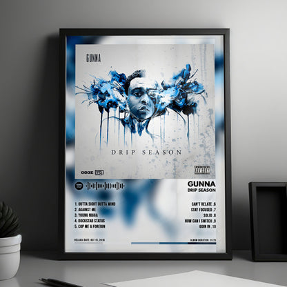 Gunna "Drip Season" Album Cover Poster - with Complete Tracklist