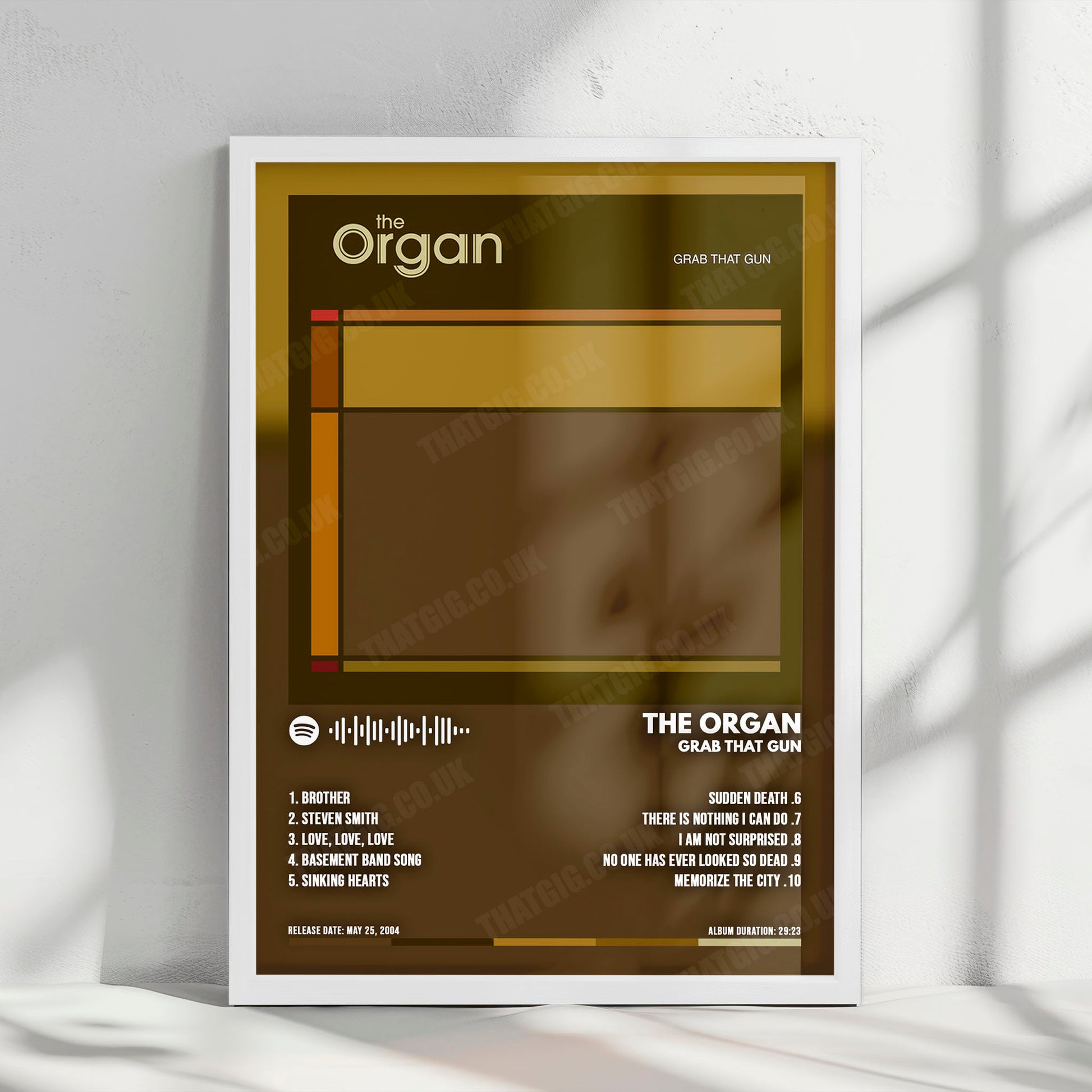 The Organ "Grab That Gun" Album Cover Poster - with Complete Tracklist