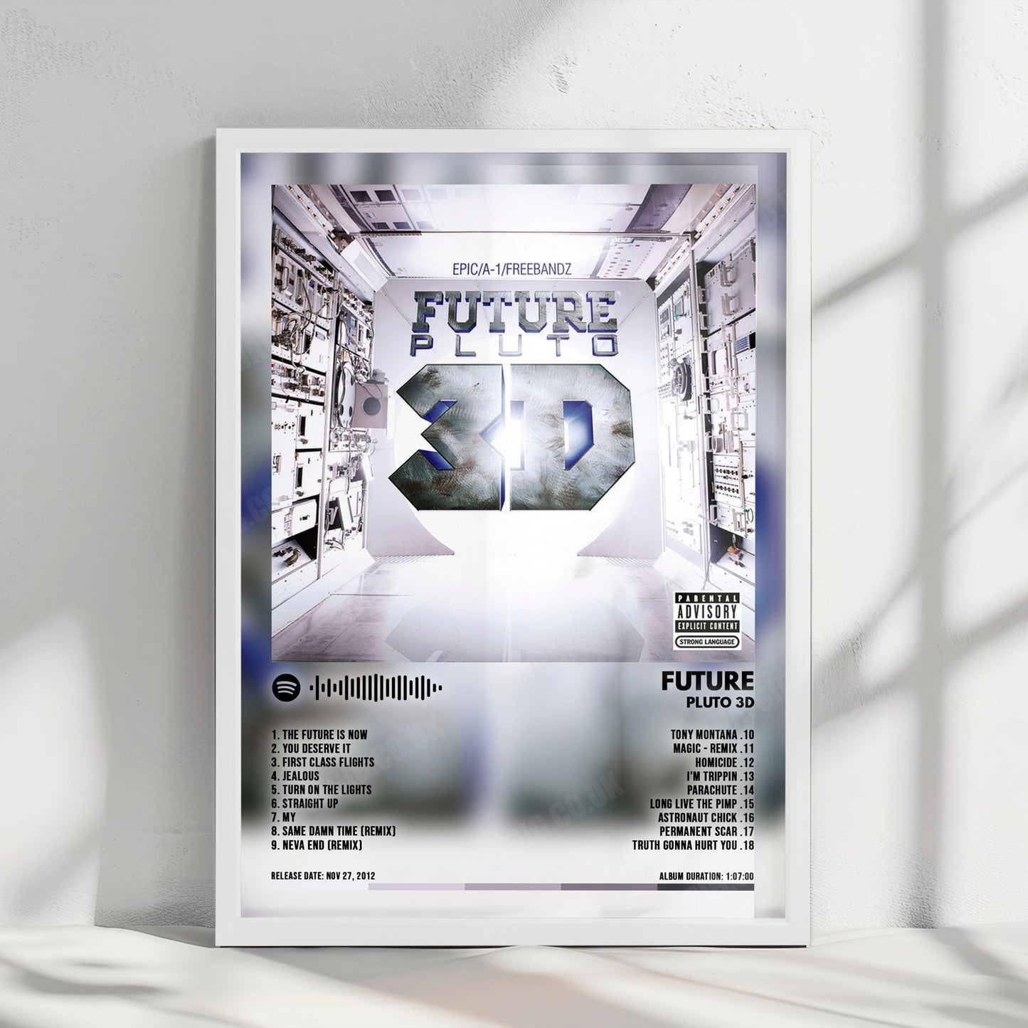 Future "Pluto 3D" Album Cover Poster - with Complete Tracklist