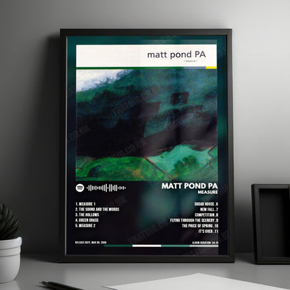 Matt Pond PA "Measure" Album Cover Poster - with Complete Tracklist