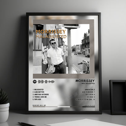 Morrissey "Maladjusted" Album Cover Poster - with Complete Tracklist