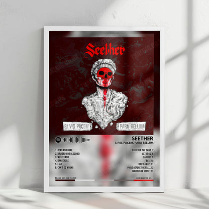 Seether "Si Vis Pacem, Para Bellum" Album Cover Poster - with Complete Tracklist