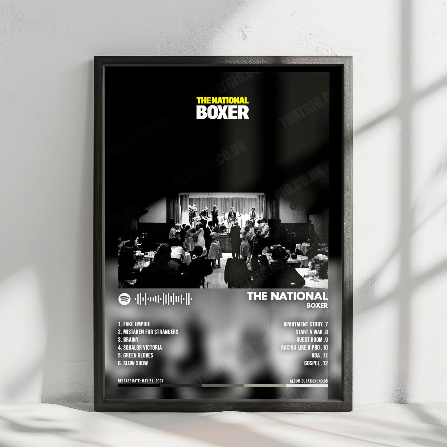 The National "Boxer " Album Cover Poster - with Complete Tracklist