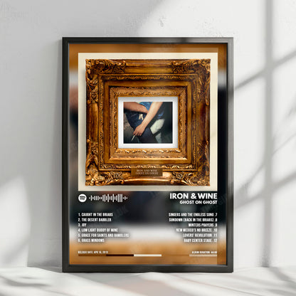 Iron & Wine "Ghost on Ghost" Album Cover Poster - with Complete Tracklist