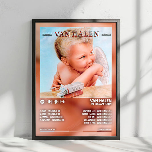 Van Halen "1984" Album Cover Poster - with Complete Tracklist