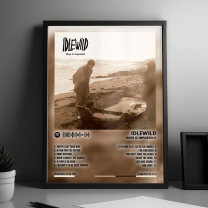 Idlewild "Hope Is Important" Album Cover Poster - with Complete Tracklist