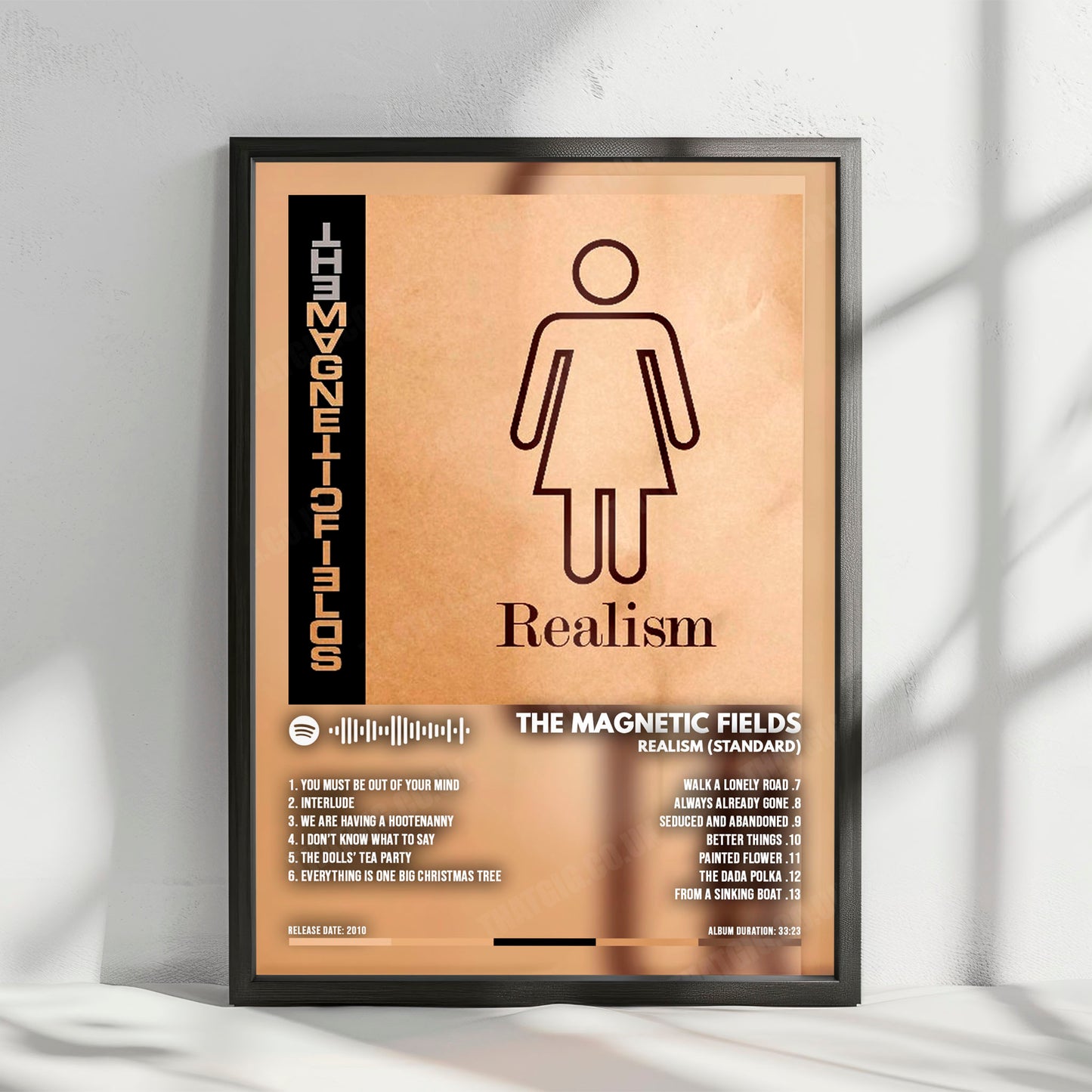 The Magnetic Fields "Realism" Album Cover Poster - with Complete Tracklist