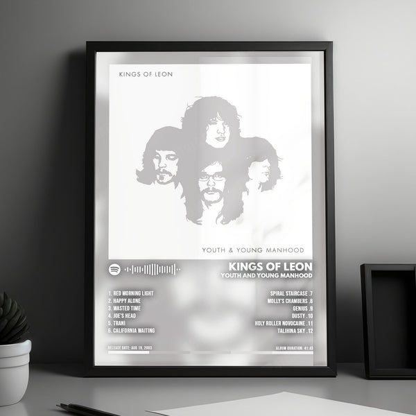 Kings of Leon "Youth & Young Manhood" Album Cover Poster - with Complete Tracklist