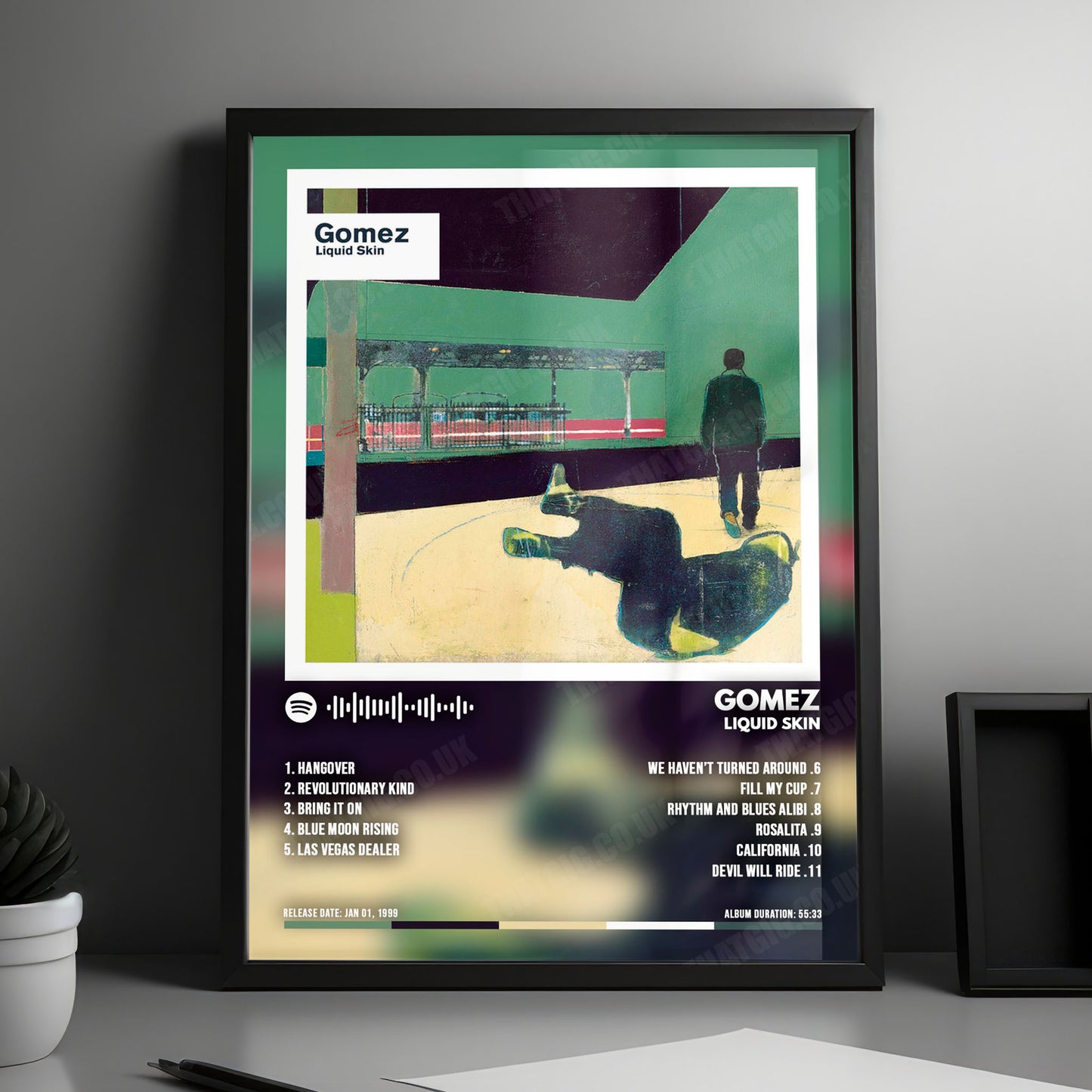 Gomez "Liquid Skin" Album Cover Poster - with Complete Tracklist