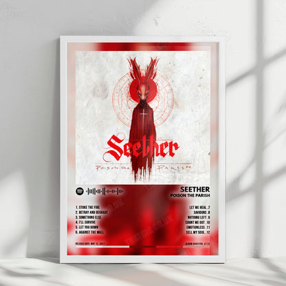 Seether "Poison The Parish" Album Cover Poster - with Complete Tracklist