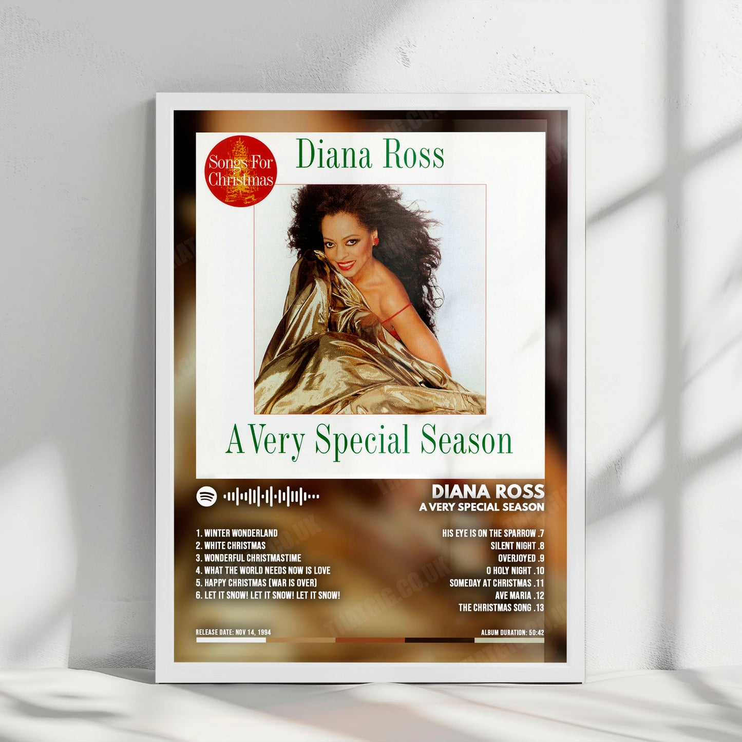 Diana Ross "A Very Special Season" Album Cover Poster - with Complete Tracklist