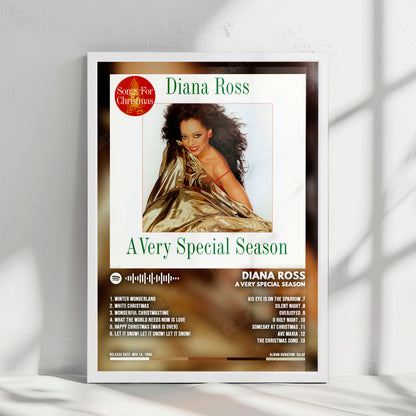 Diana Ross "A Very Special Season" Album Cover Poster - with Complete Tracklist