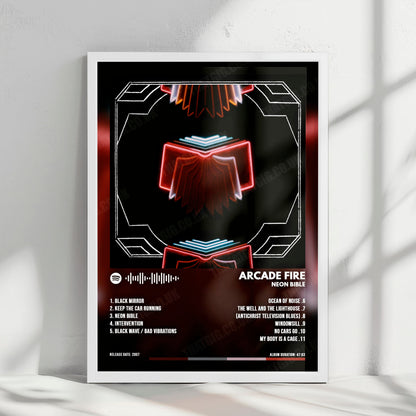 Arcade Fire "Neon Bible" Album Cover Poster - with Complete Tracklist