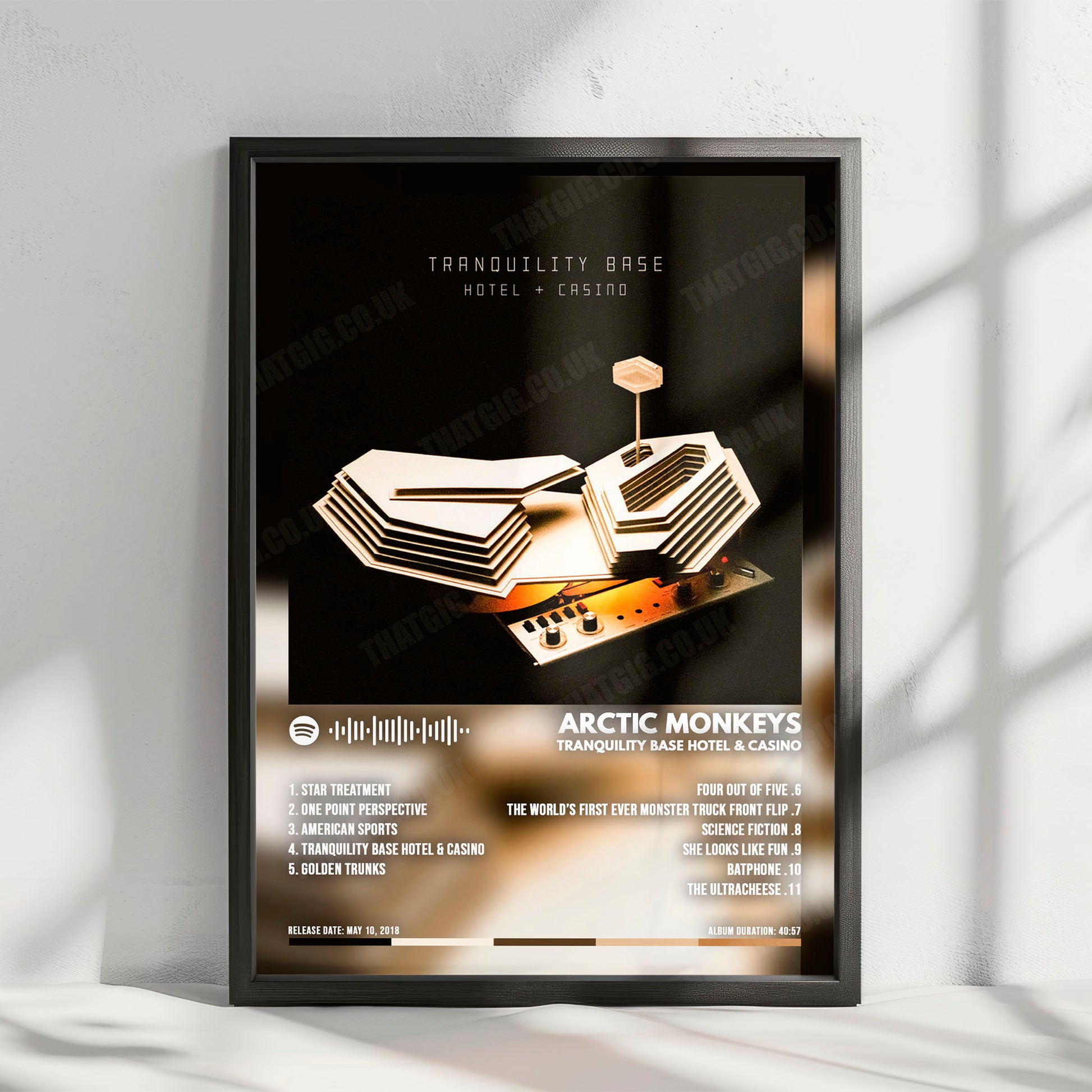 Arctic Monkeys "Tranquility Base Hotel & Casino" Album Cover Poster - with Complete Tracklist