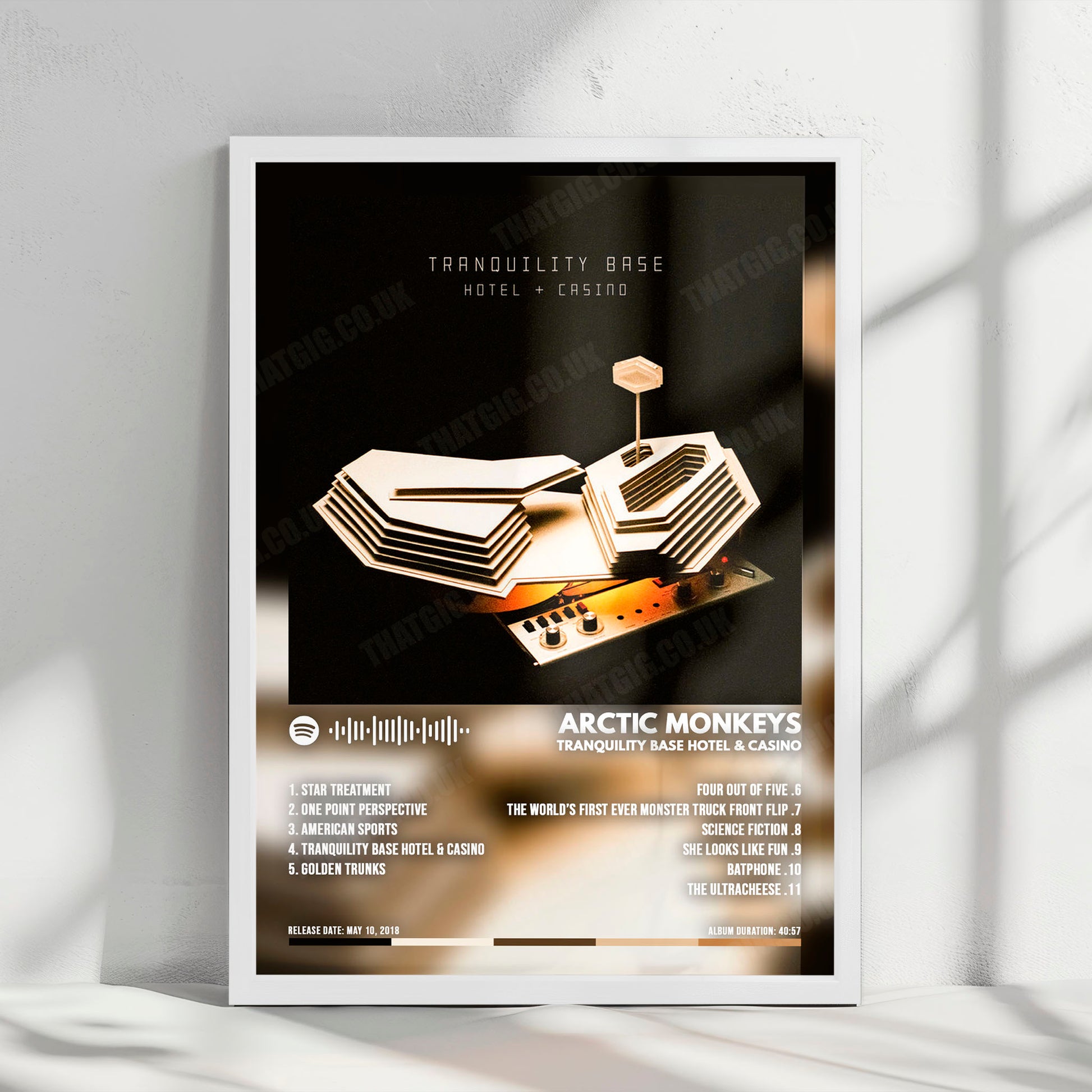 Arctic Monkeys "Tranquility Base Hotel & Casino" Album Cover Poster - with Complete Tracklist