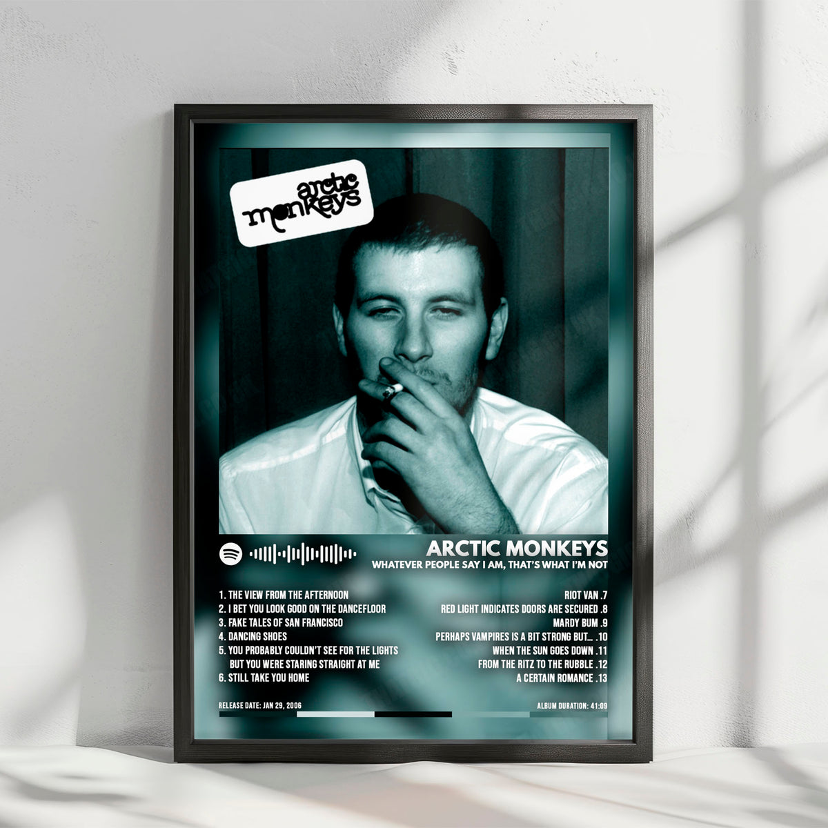 Arctic Monkeys "Whatever People Say I Am, That's What I'm Not" Album Cover Poster - with Complete Tracklist