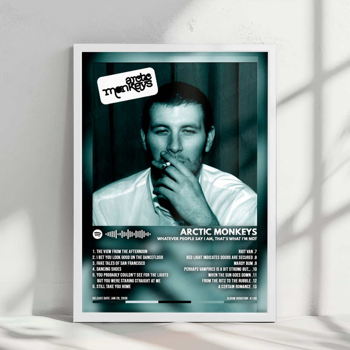 Arctic Monkeys "Whatever People Say I Am, That's What I'm Not" Album Cover Poster - with Complete Tracklist