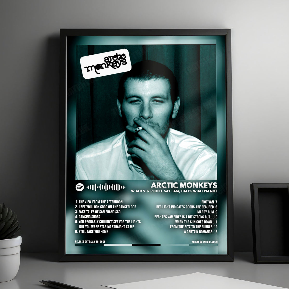 Arctic Monkeys "Whatever People Say I Am, That's What I'm Not" Album Cover Poster - with Complete Tracklist