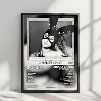 Ariana Grande "Dangerous Woman" Album Cover Poster - with Complete Tracklist