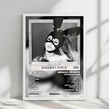 Ariana Grande "Dangerous Woman" Album Cover Poster - with Complete Tracklist