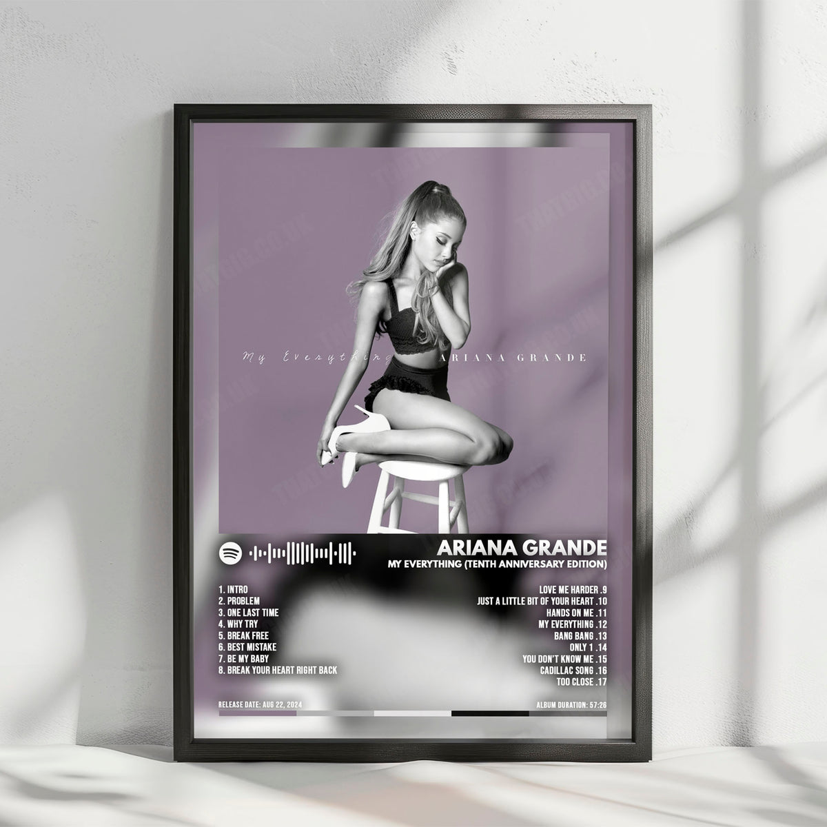 Ariana Grande "My Everything (Tenth Anniversary Edition)" Album Cover Poster - with Complete Tracklist