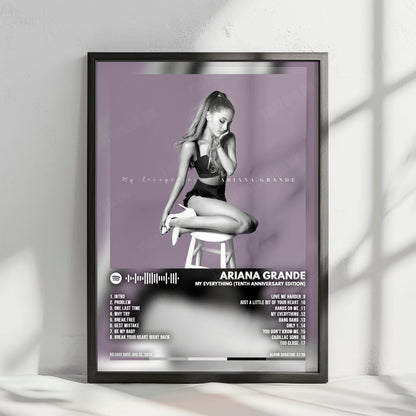 Ariana Grande "My Everything (Tenth Anniversary Edition)" Album Cover Poster - with Complete Tracklist