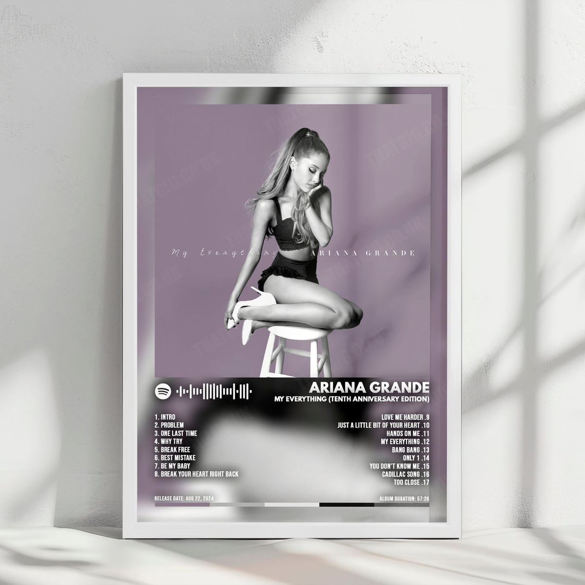 Ariana Grande "My Everything (Tenth Anniversary Edition)" Album Cover Poster - with Complete Tracklist