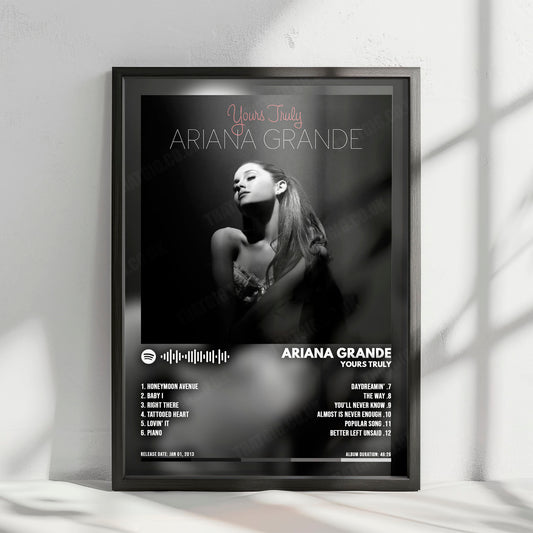 Ariana Grande "Yours Truly" Album Cover Poster - with Complete Tracklist