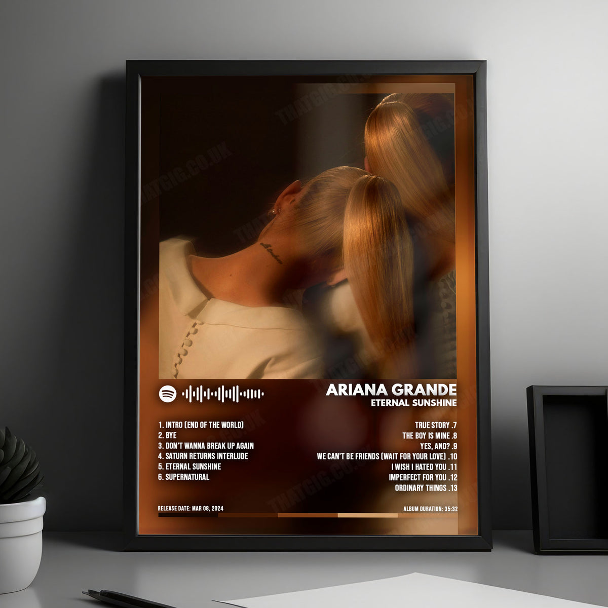 Ariana Grande "Eternal Sunshine" Album Cover Poster - with Complete Tracklist