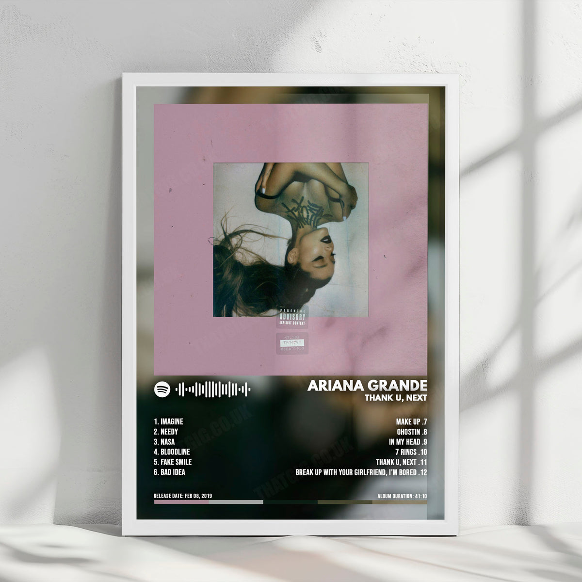 Ariana Grande "Thank U, Next" Album Cover Poster - with Complete Tracklist