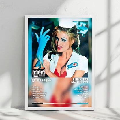 BLINK-182 - Enema Of The State Album Cover Poster - with Complete Tracklist