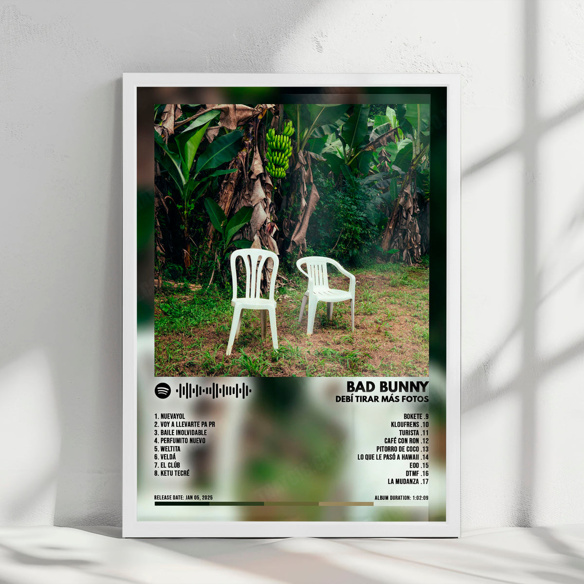 Bad Bunny "Debí Tirar Más Fotos" Album Cover Poster - with Complete Tracklist