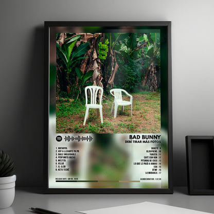 Bad Bunny "Debí Tirar Más Fotos" Album Cover Poster - with Complete Tracklist