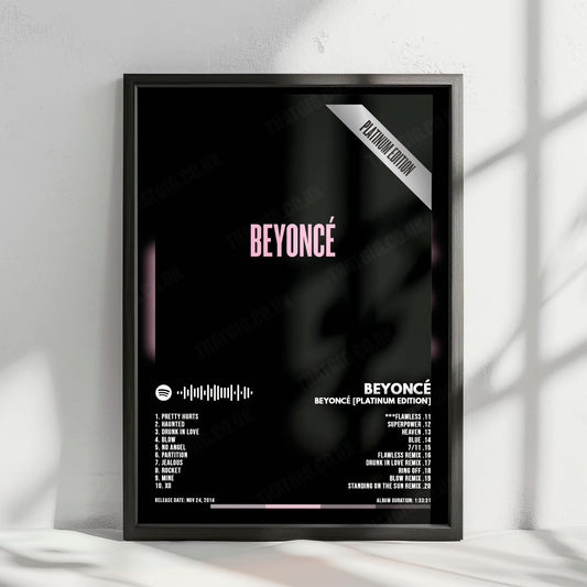 Beyoncé "Beyoncé (Platinum Edition)" Album Cover Poster - with Complete Tracklist