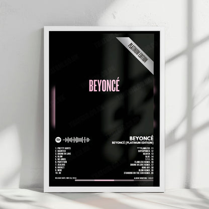 Beyoncé "Beyoncé (Platinum Edition)" Album Cover Poster - with Complete Tracklist