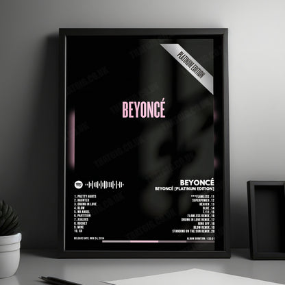Beyoncé "Beyoncé (Platinum Edition)" Album Cover Poster - with Complete Tracklist