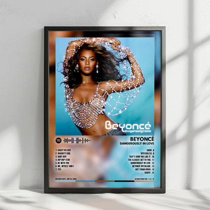 Beyoncé "Dangerously In Love" Album Cover Poster - with Complete Tracklist