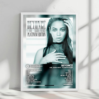 Beyoncé "I Am... Sasha Fierce (Platinum Edition)" Album Cover Poster - with Complete Tracklist