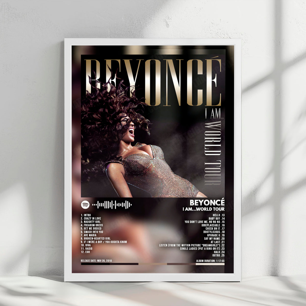 Beyoncé "I Am...World Tour" Album Cover Poster - with Complete Tracklist