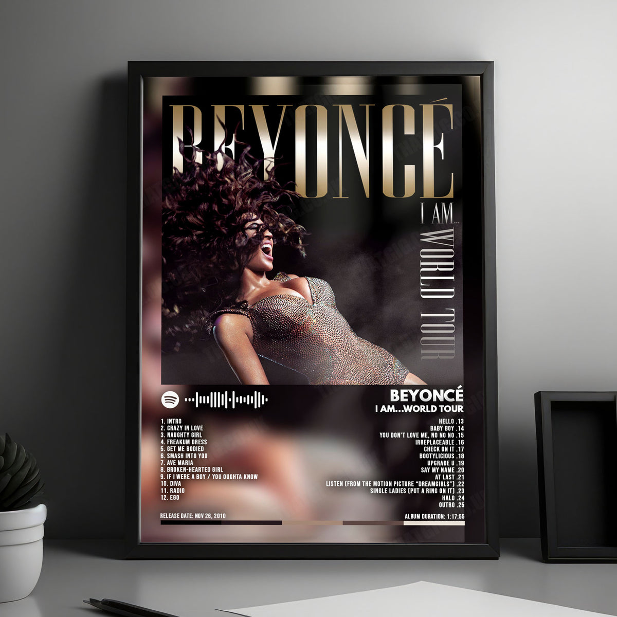 Beyoncé "I Am...World Tour" Album Cover Poster - with Complete Tracklist