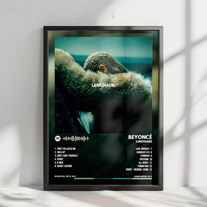 Beyoncé "Lemonade" Album Cover Poster - with Complete Tracklist
